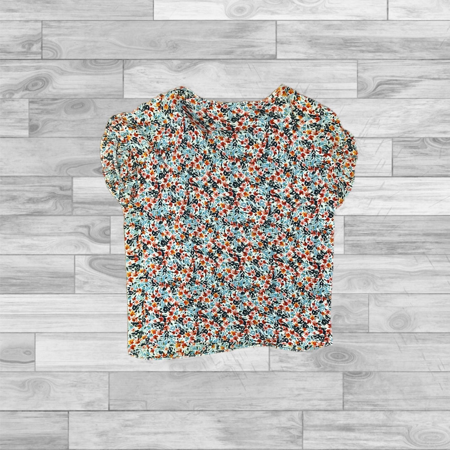 Top Short Sleeve By Loft In Floral Print, Size: Xs