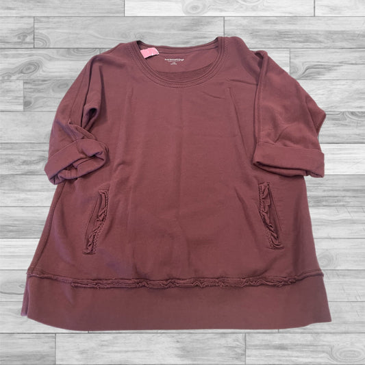 Sweatshirt Crewneck By Soft Surroundings In Burgundy, Size: L