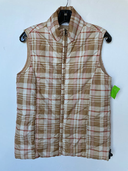 Vest Puffer & Quilted By Kim Rogers In Brown, Size: S