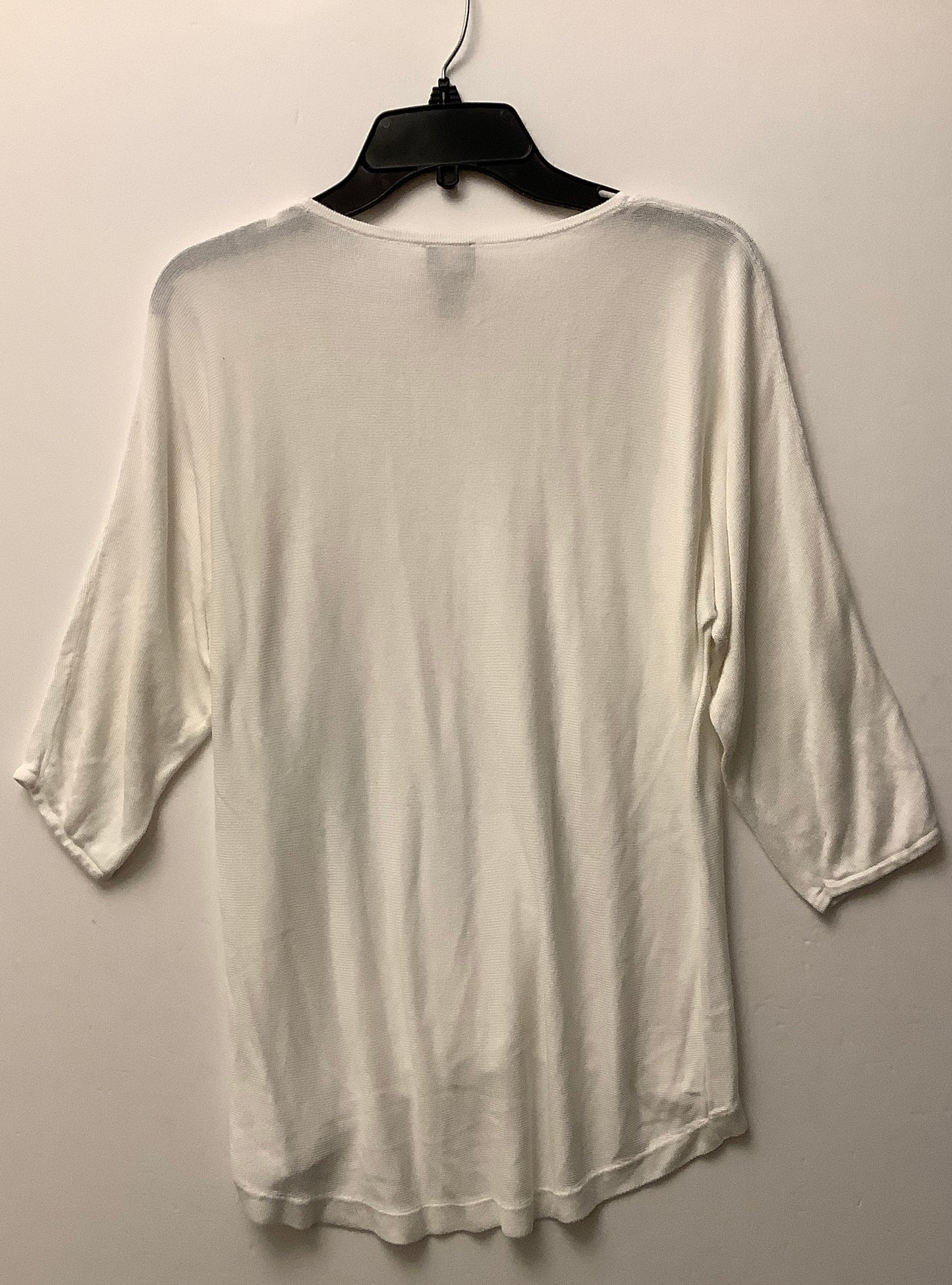 Top Long Sleeve By Chicos In White, Size: Xl