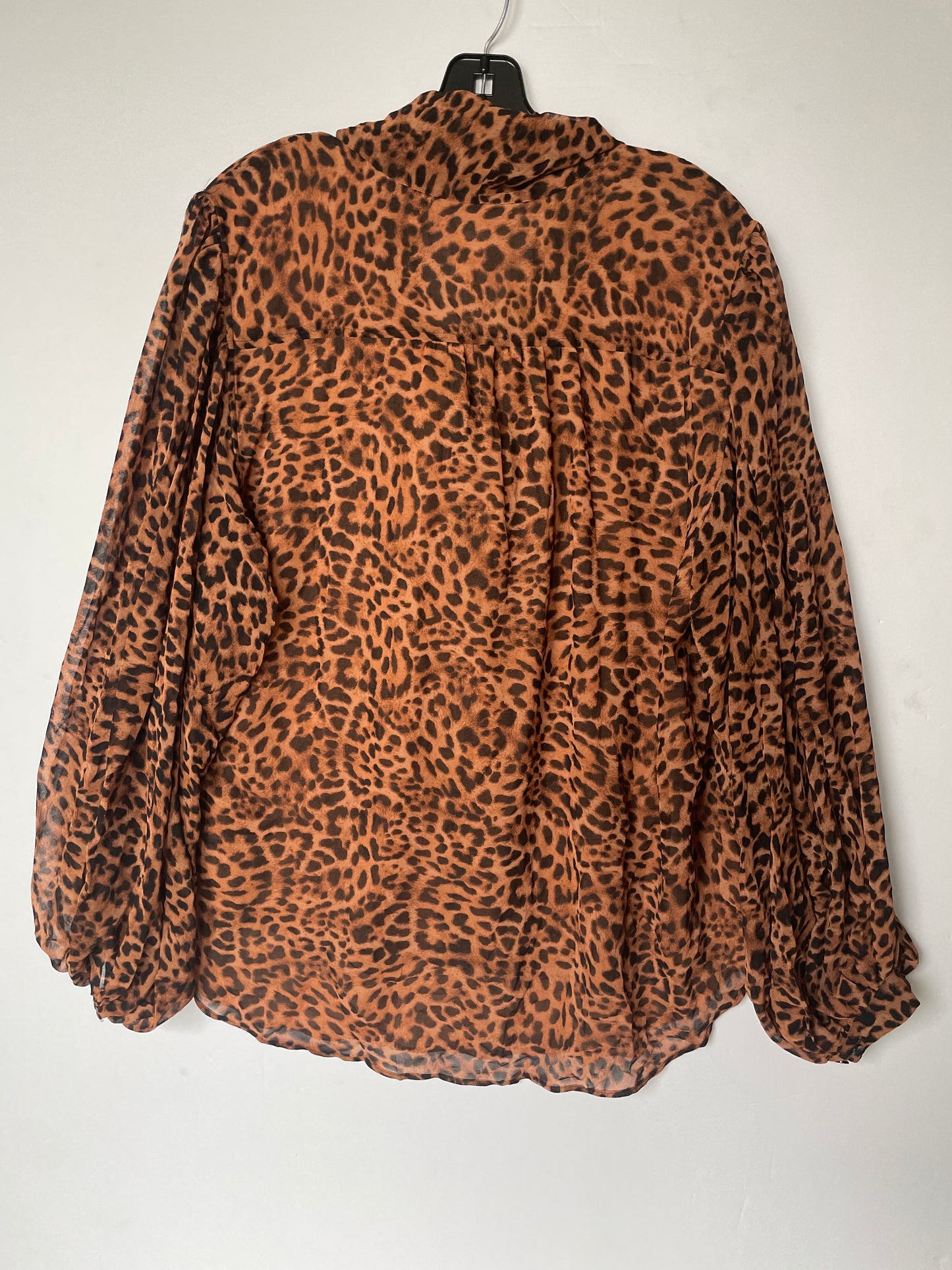 Animal Print Top Long Sleeve Chicos, Size 2x