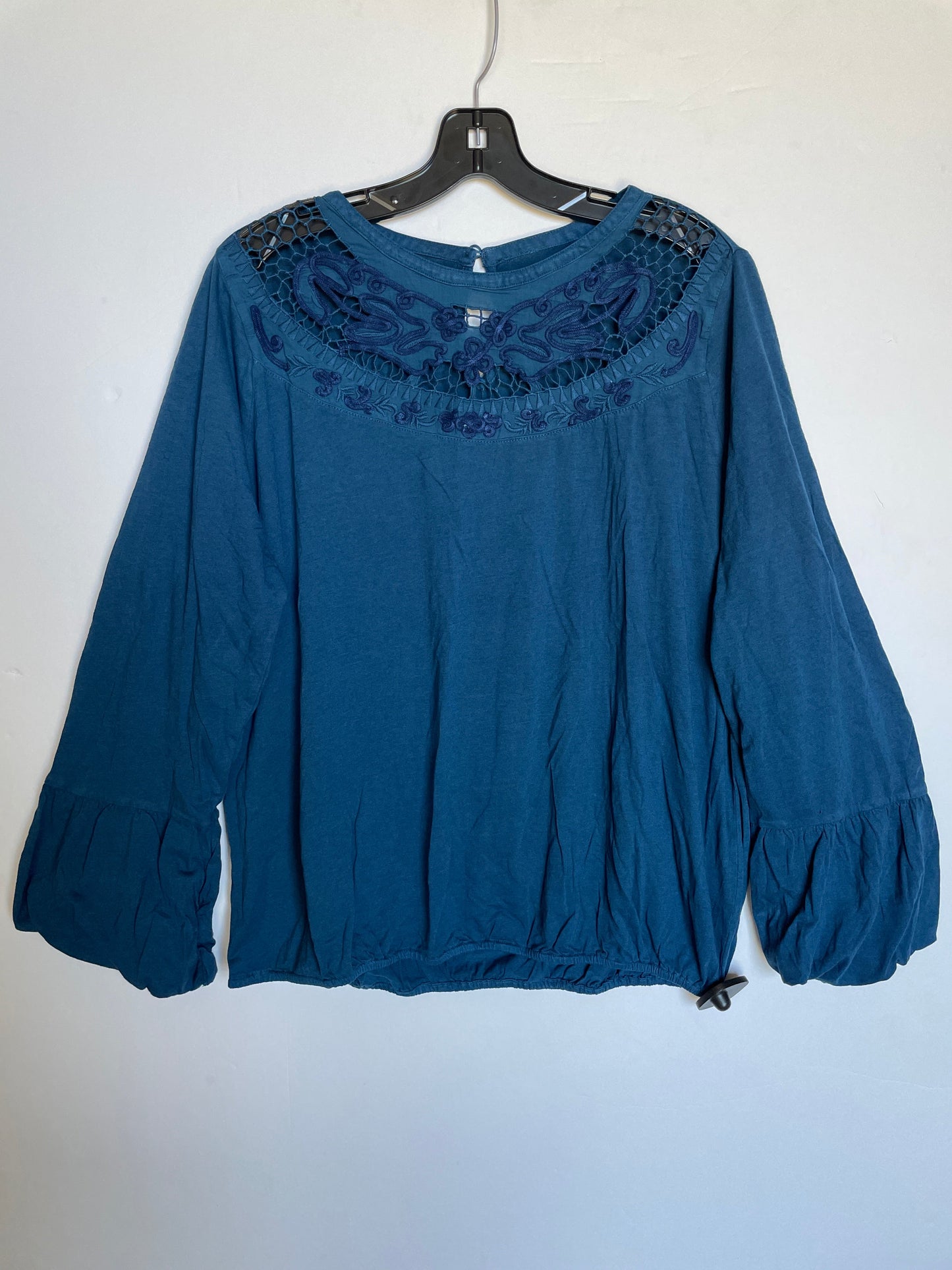 Top Long Sleeve By Soft Surroundings In Teal, Size: Xl