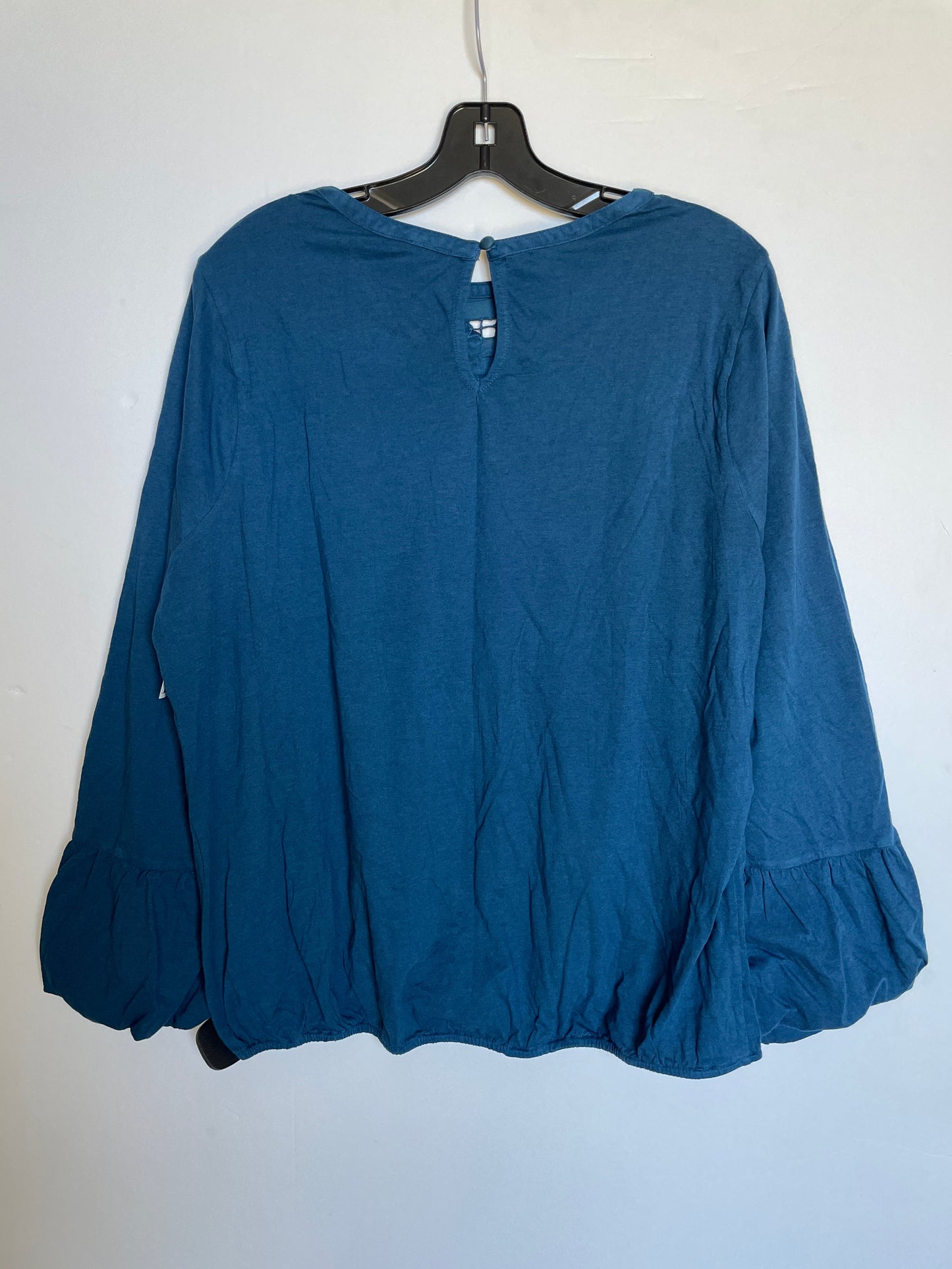 Top Long Sleeve By Soft Surroundings In Teal, Size: Xl