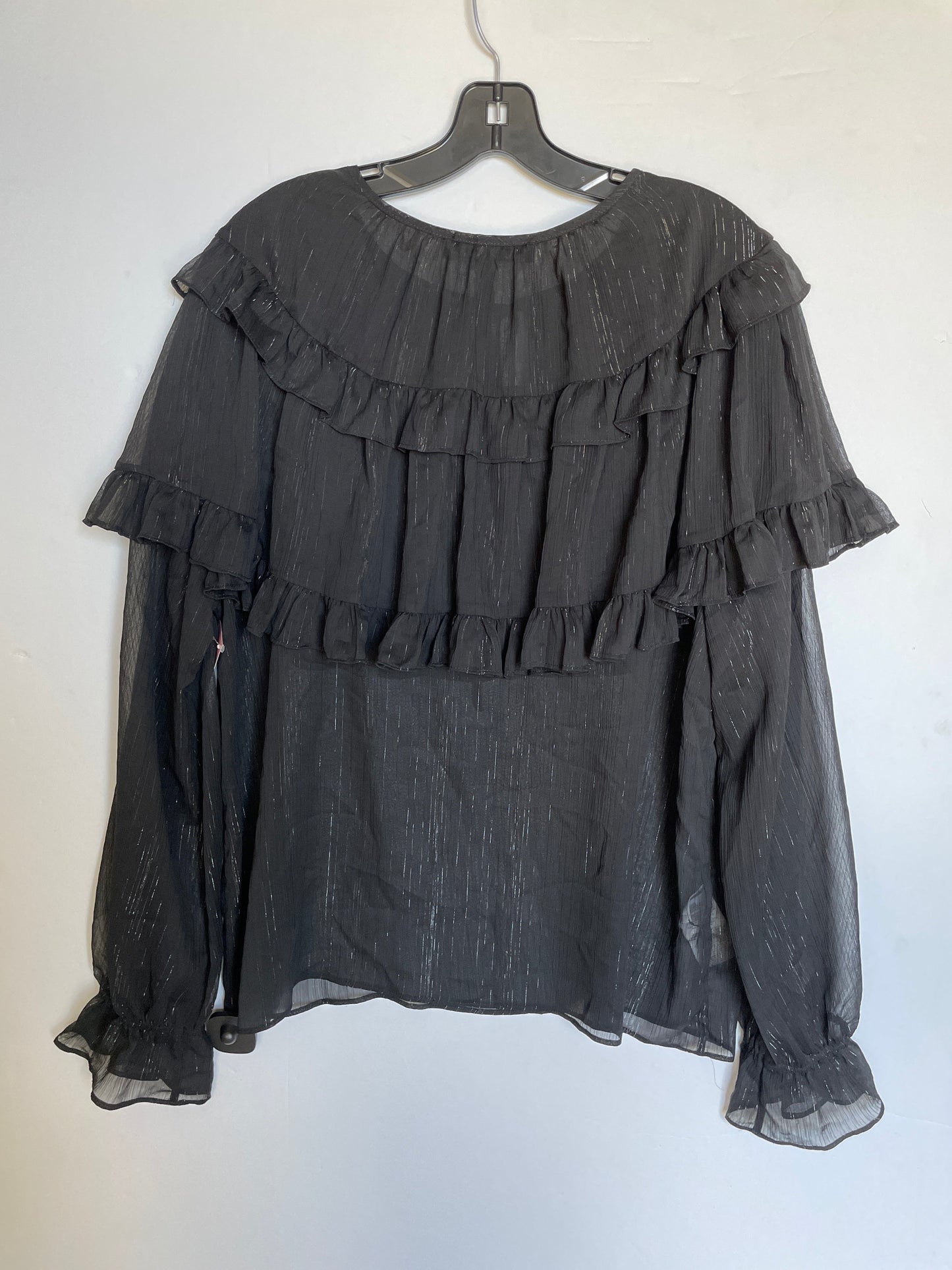 Top Long Sleeve By Bcbgmaxazria In Black, Size: Xl