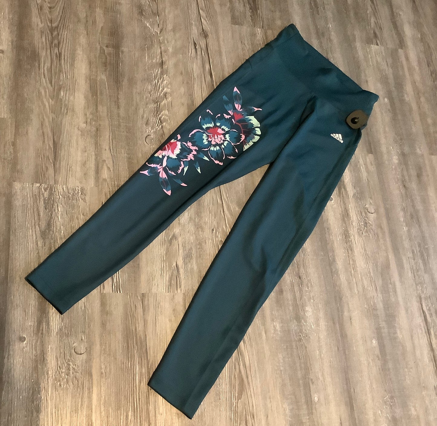 Green Athletic Leggings Adidas, Size S