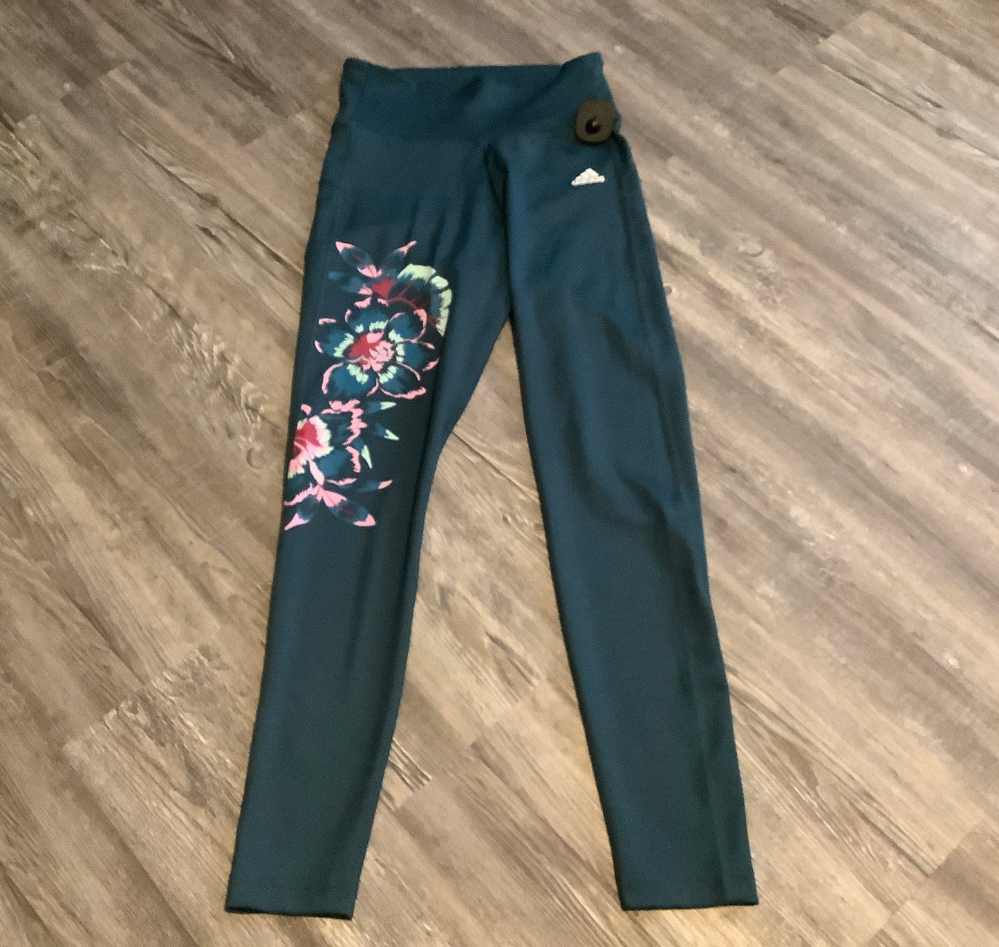 Green Athletic Leggings Adidas, Size S