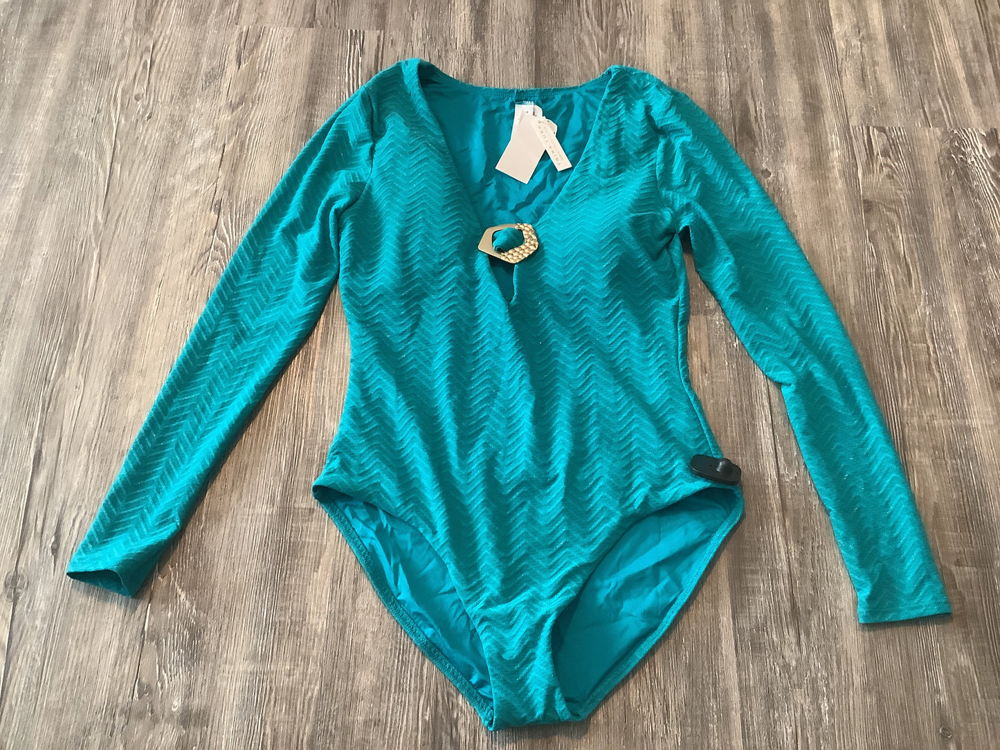 Bodysuit By Trina Turk In Teal, Size: L