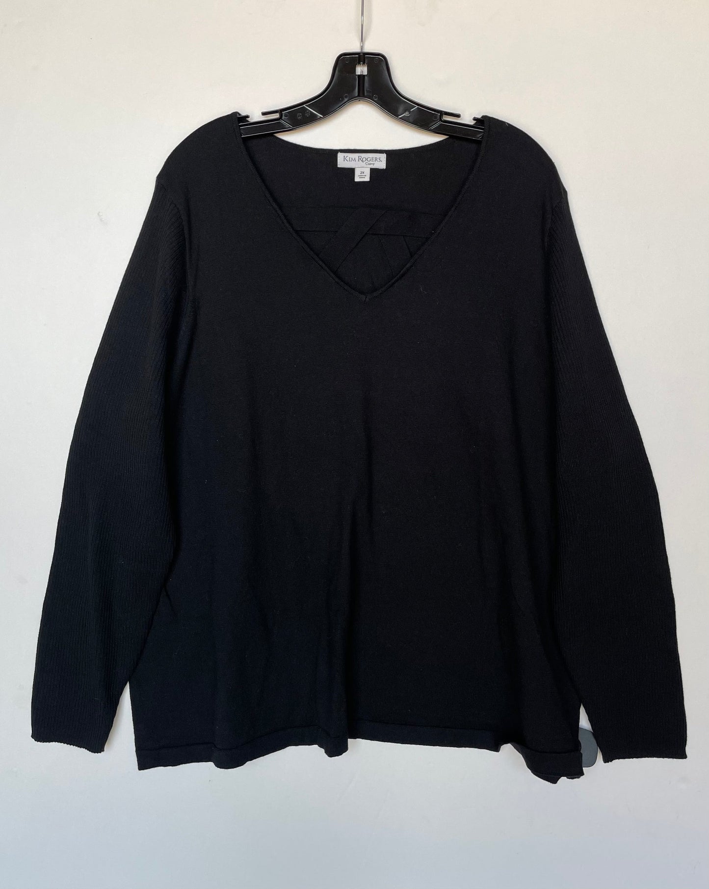 Sweater By Kim Rogers In Black, Size: 2x