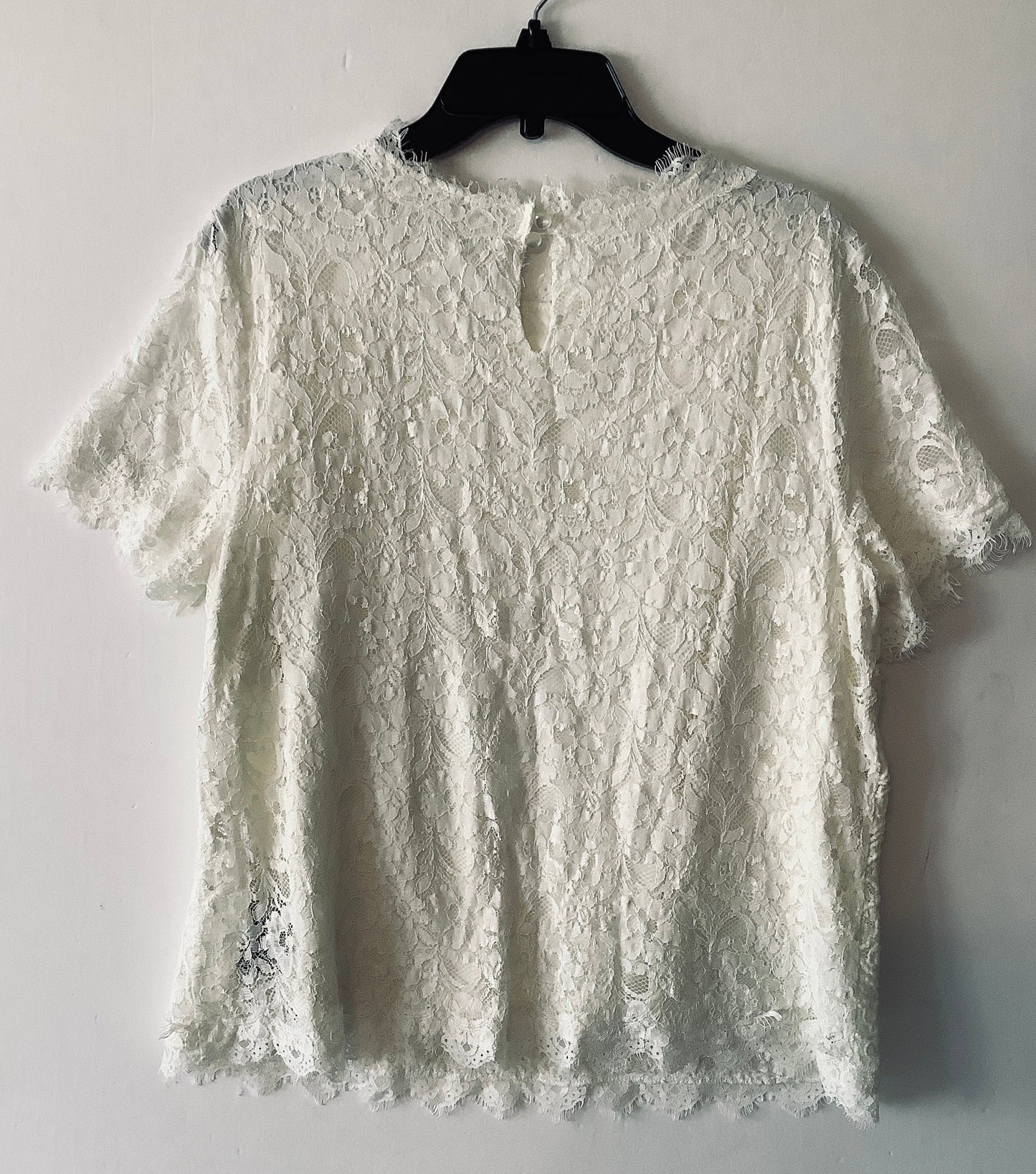 Top Short Sleeve By Cato In Ivory, Size: Xl