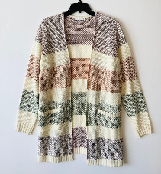 Sweater Cardigan By Staccato In Cream, Size: M