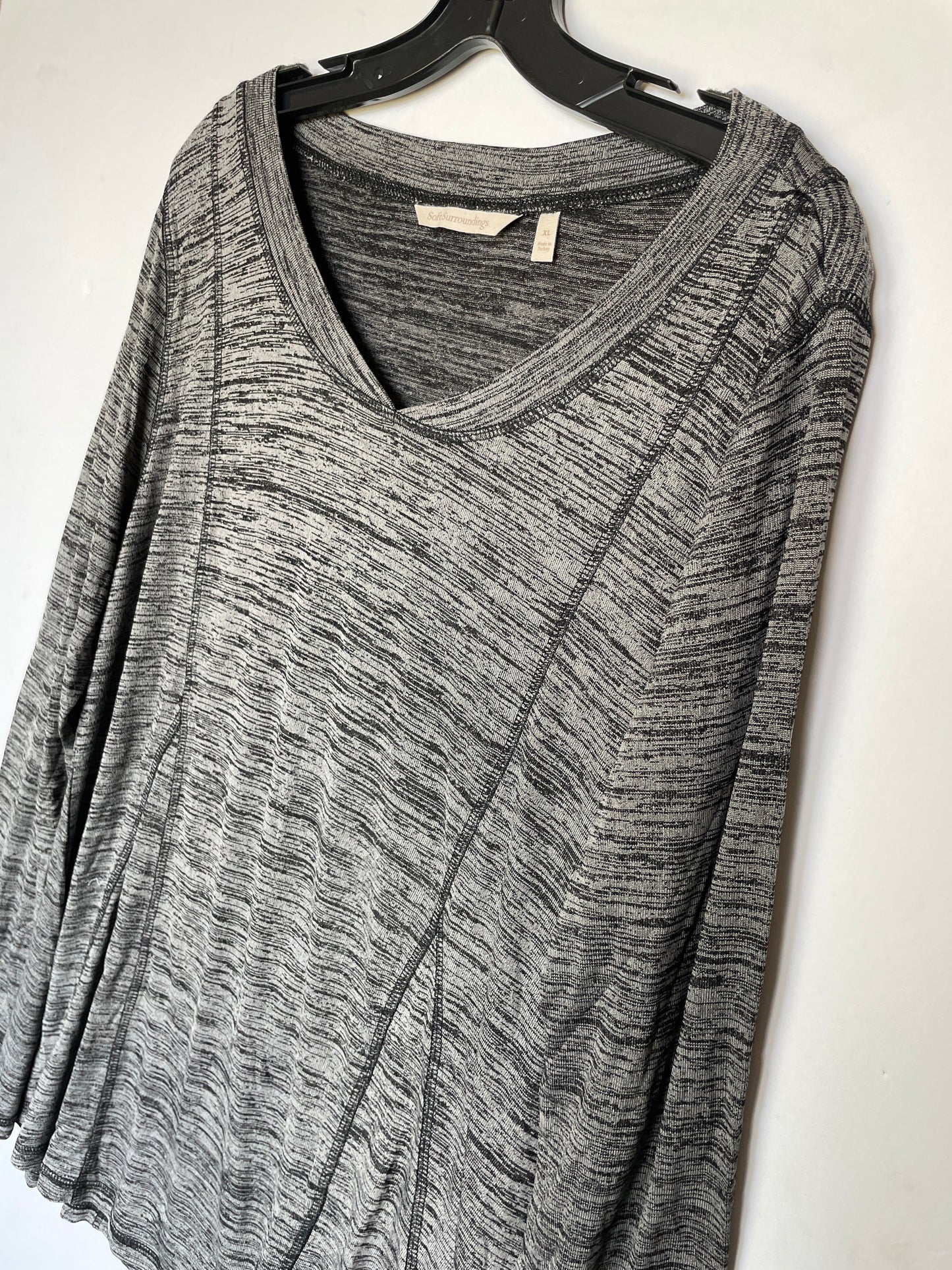 Grey Top Long Sleeve Soft Surroundings, Size Xl