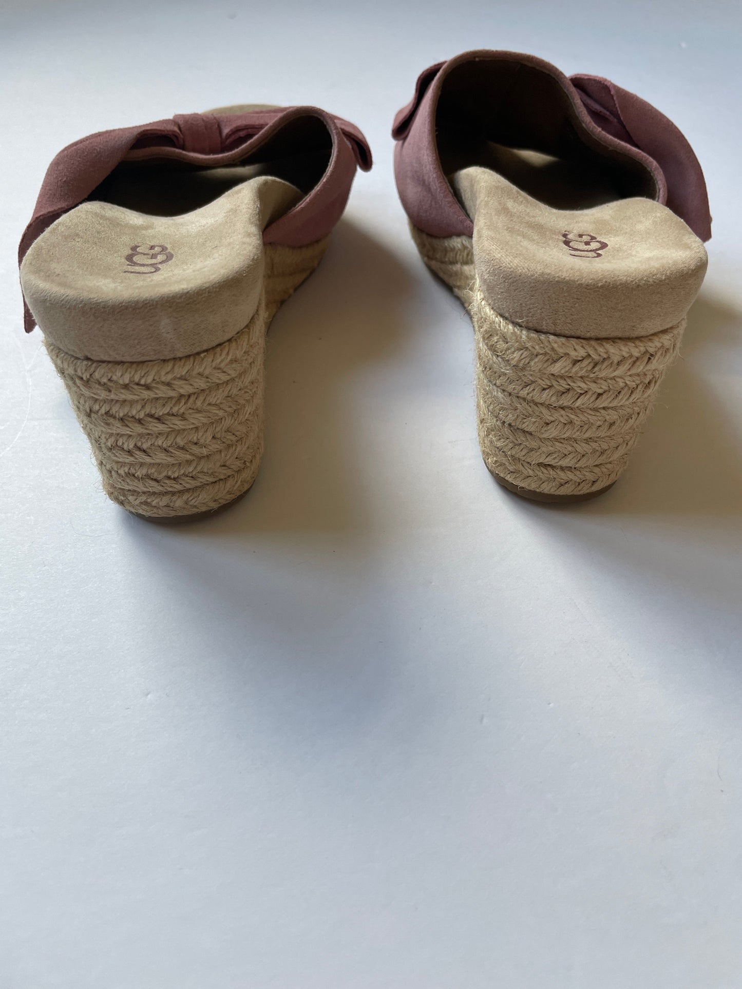 Sandals Heels Wedge By Ugg In Pink, Size: 8.5