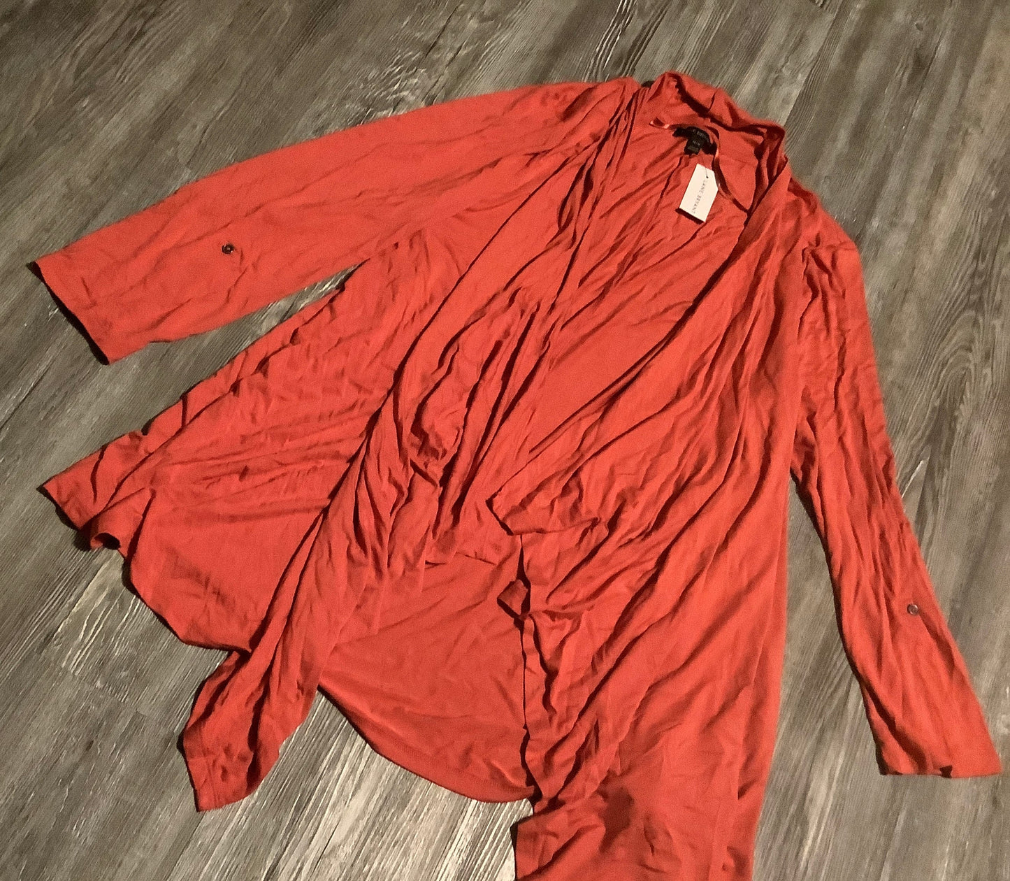 Sweater Cardigan By Lane Bryant In Orange, Size: Xl