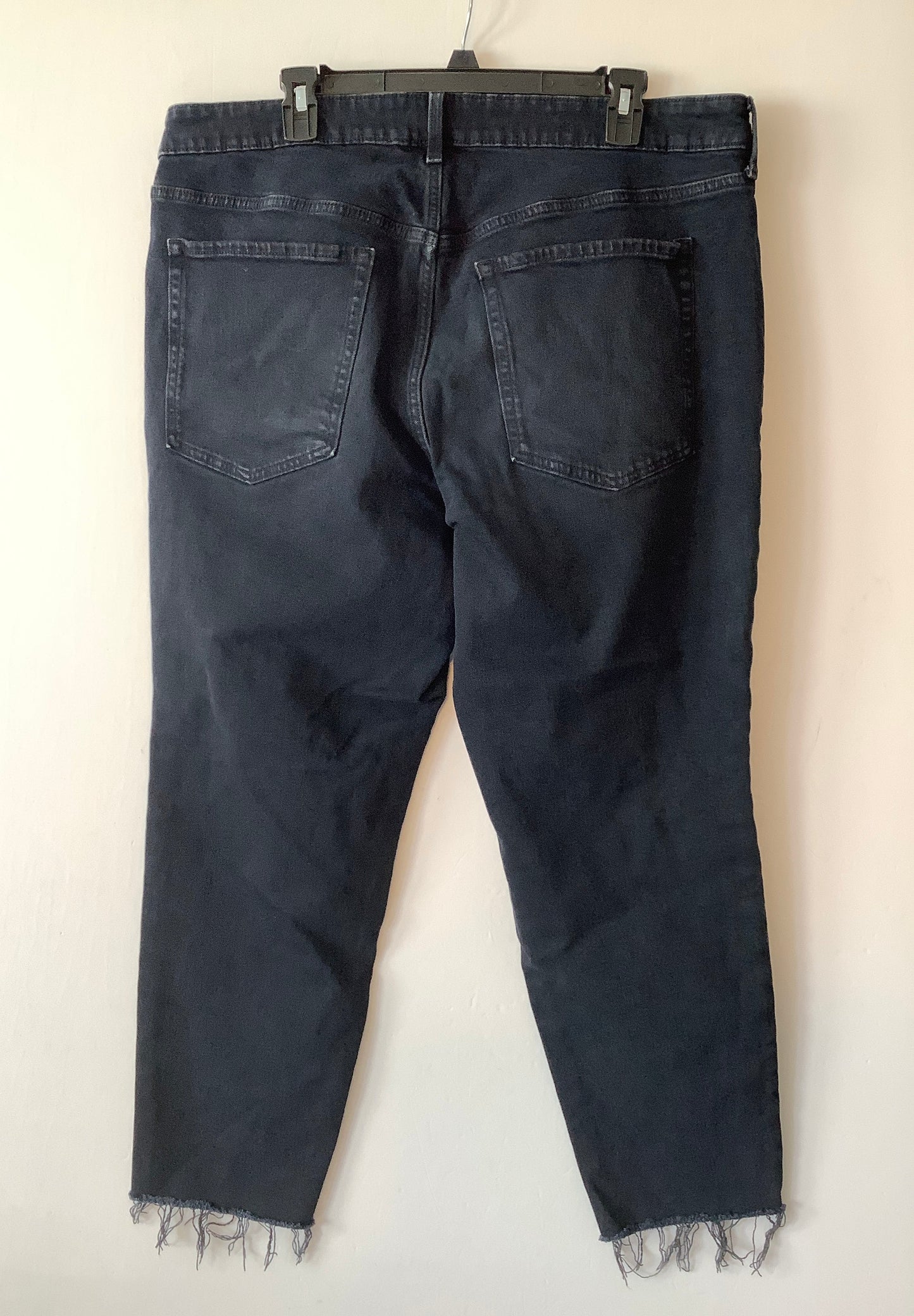 Jeans Straight By Old Navy In Black Denim, Size: 18