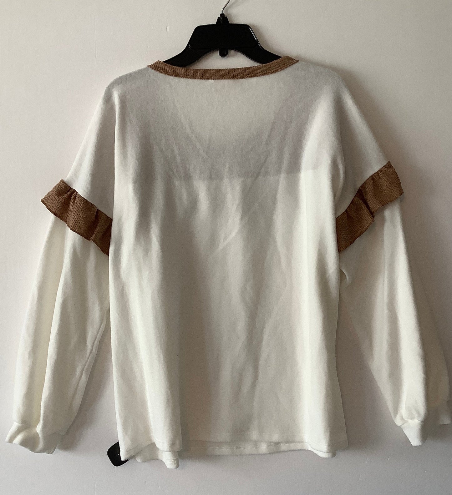 Sweater By Bibi In Cream & Tan, Size: Xl