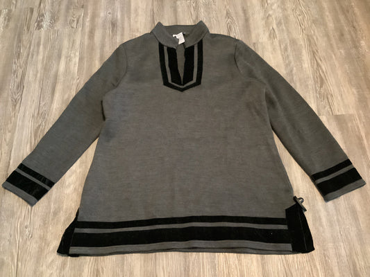 Sweatshirt Crewneck By Soft Surroundings In Grey, Size: Xl