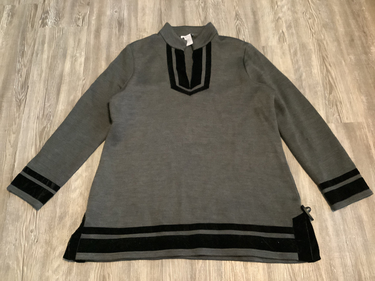 Sweatshirt Crewneck By Soft Surroundings In Grey, Size: Xl