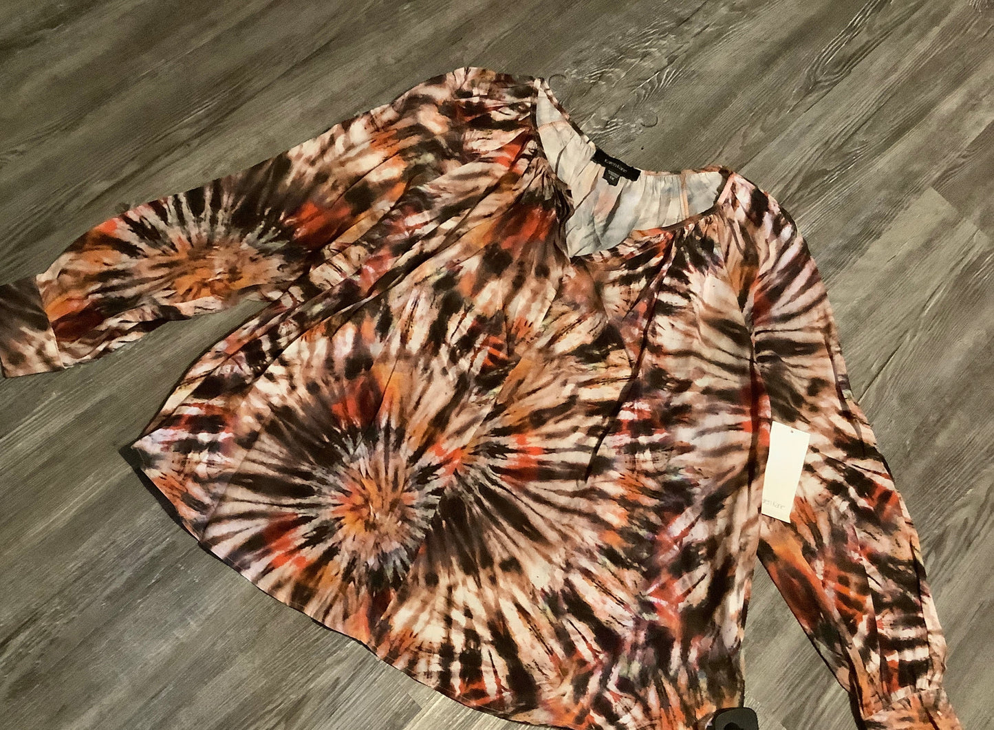 Top Long Sleeve By Karen Kane In Multi-colored, Size: 1x