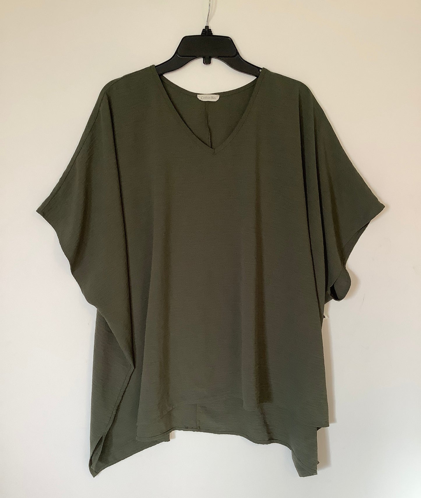 Top Short Sleeve By Cotton Bleu In Green, Size: 2x