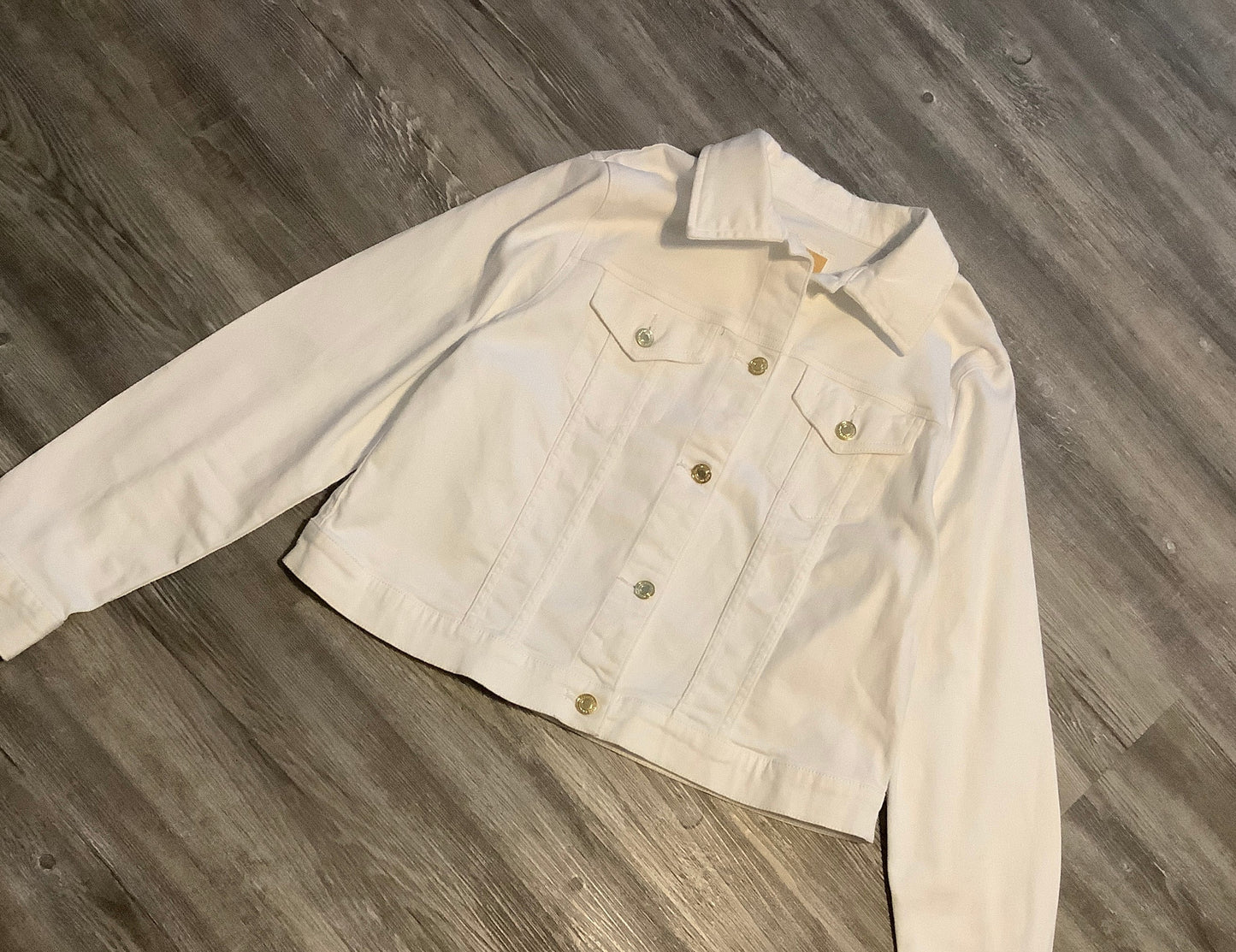 White Denim Jacket Denim Michael By Michael Kors, Size L