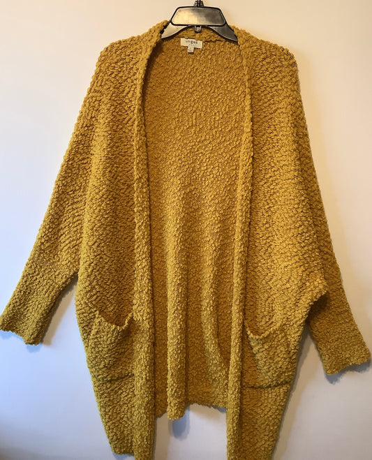 Sweater Cardigan By Umgee In Yellow, Size: S