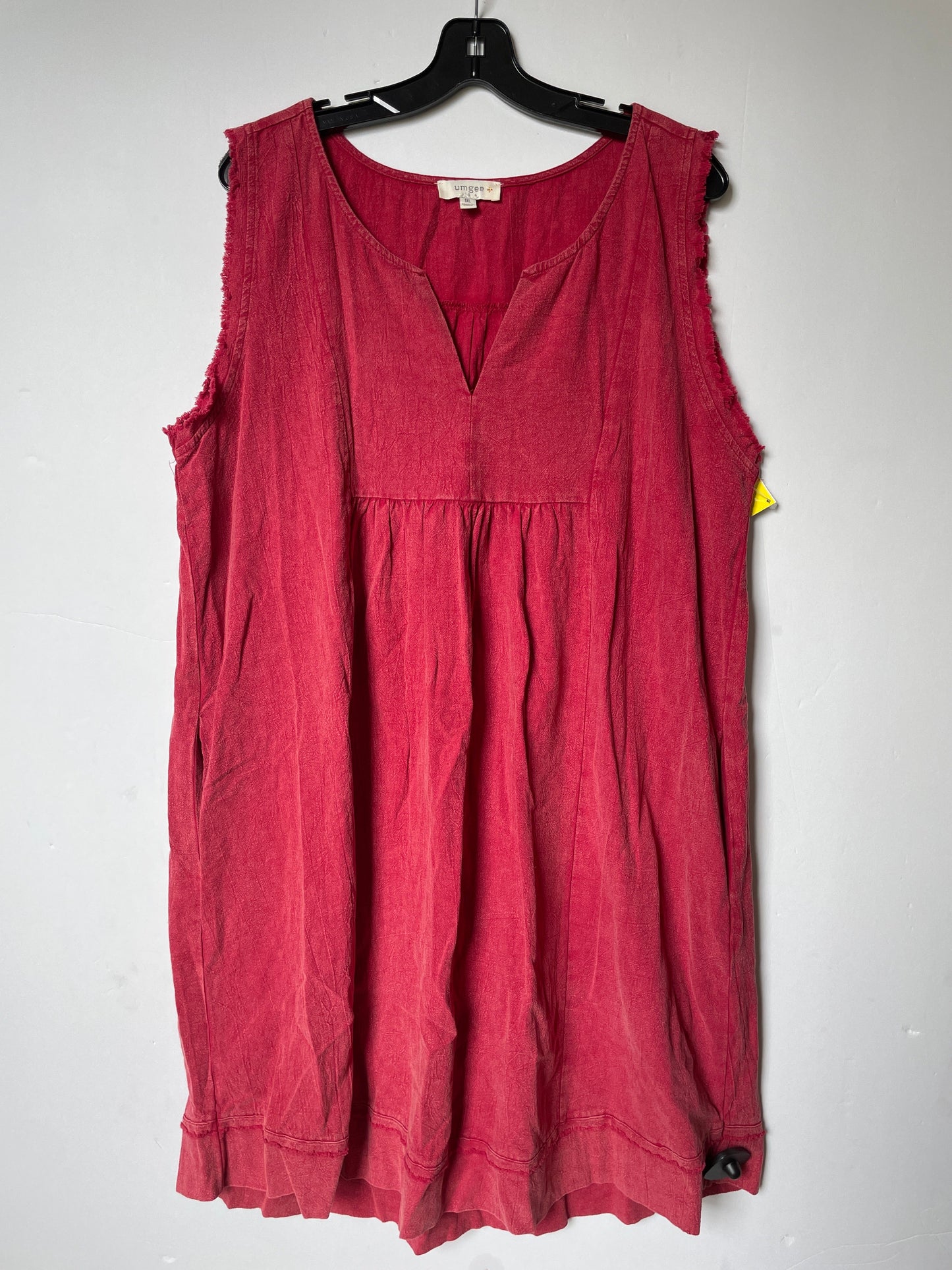 Red Dress Casual Short Umgee, Size 1x