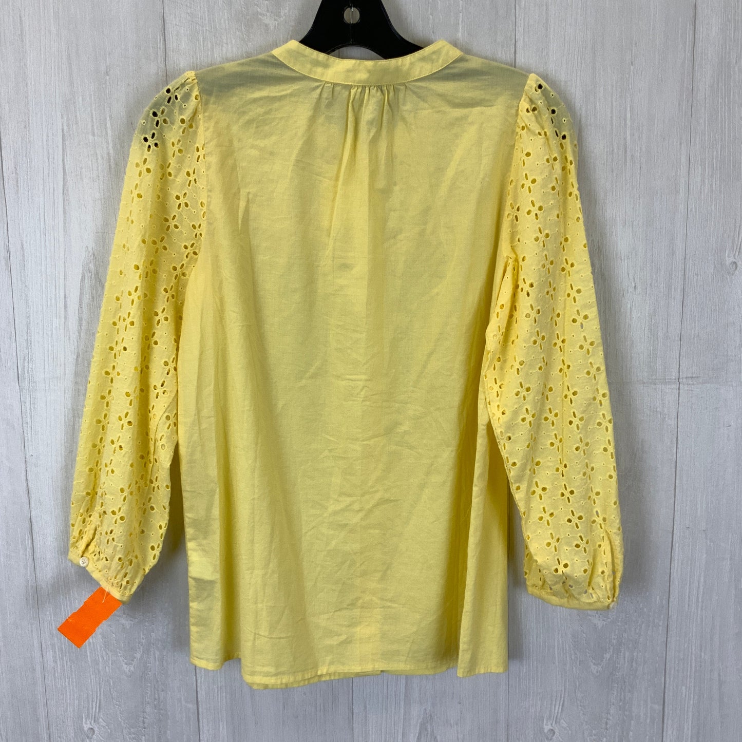 Blouse Long Sleeve By J Crew O In Yellow, Size: Xxs