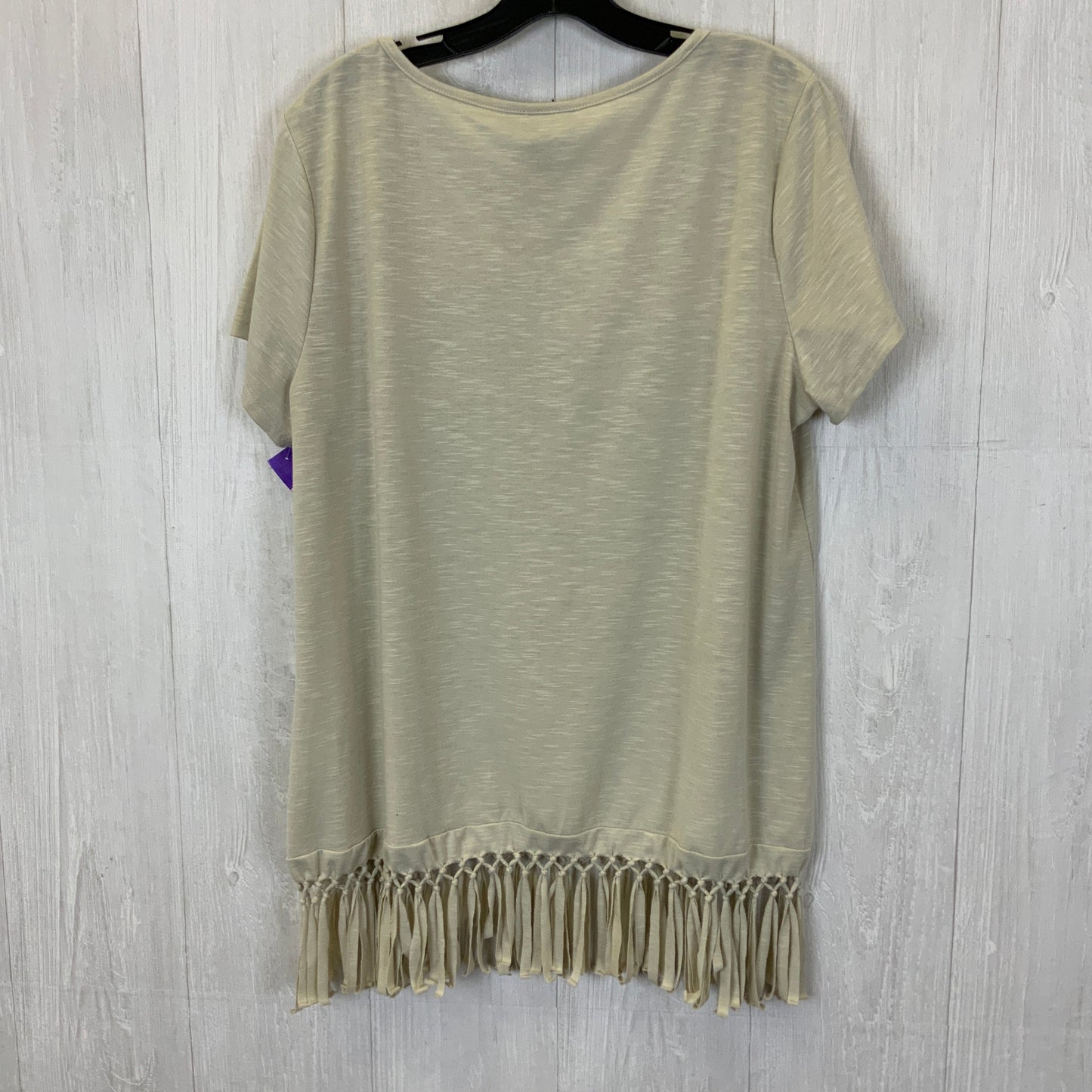 Top Short Sleeve By Style And Company In Beige, Size: Xl