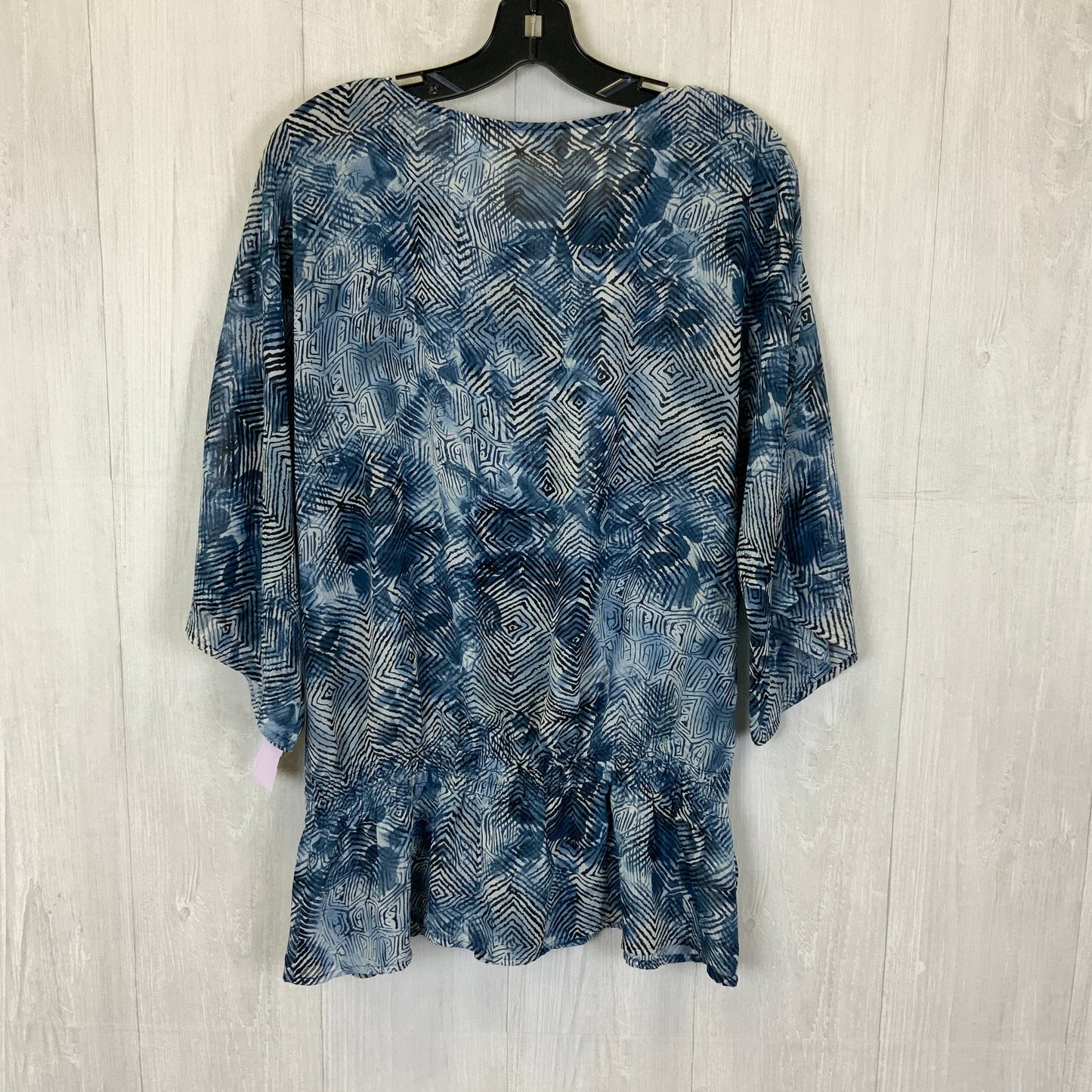 Top 3/4 Sleeve By Chicos In Blue, Size: L