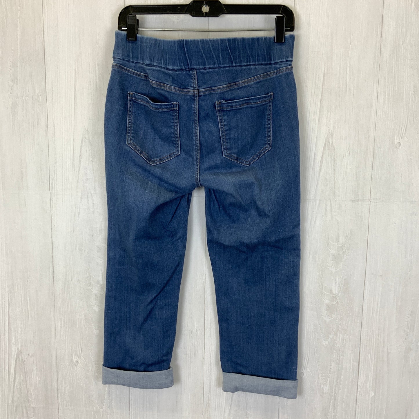 Capris By Liverpool In Blue Denim, Size: 8