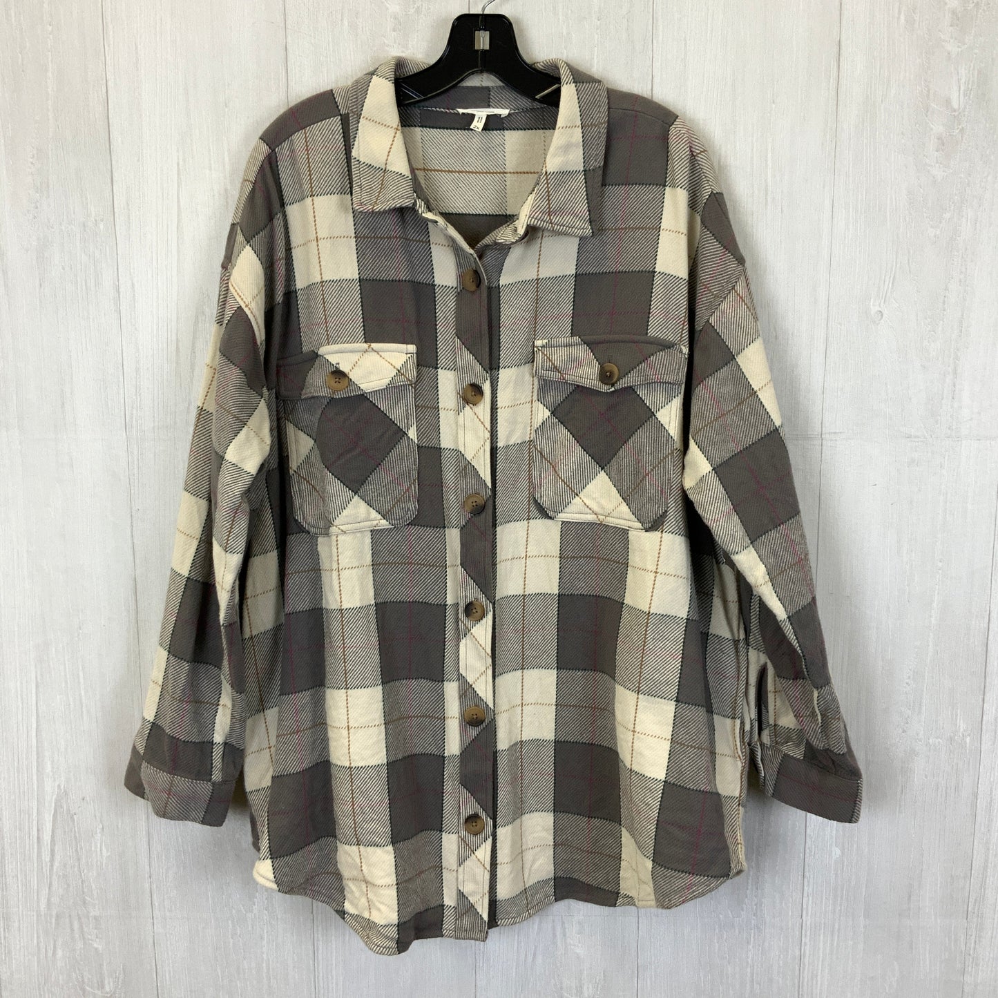 Jacket Shirt By Maurices In Plaid Pattern, Size: 2x