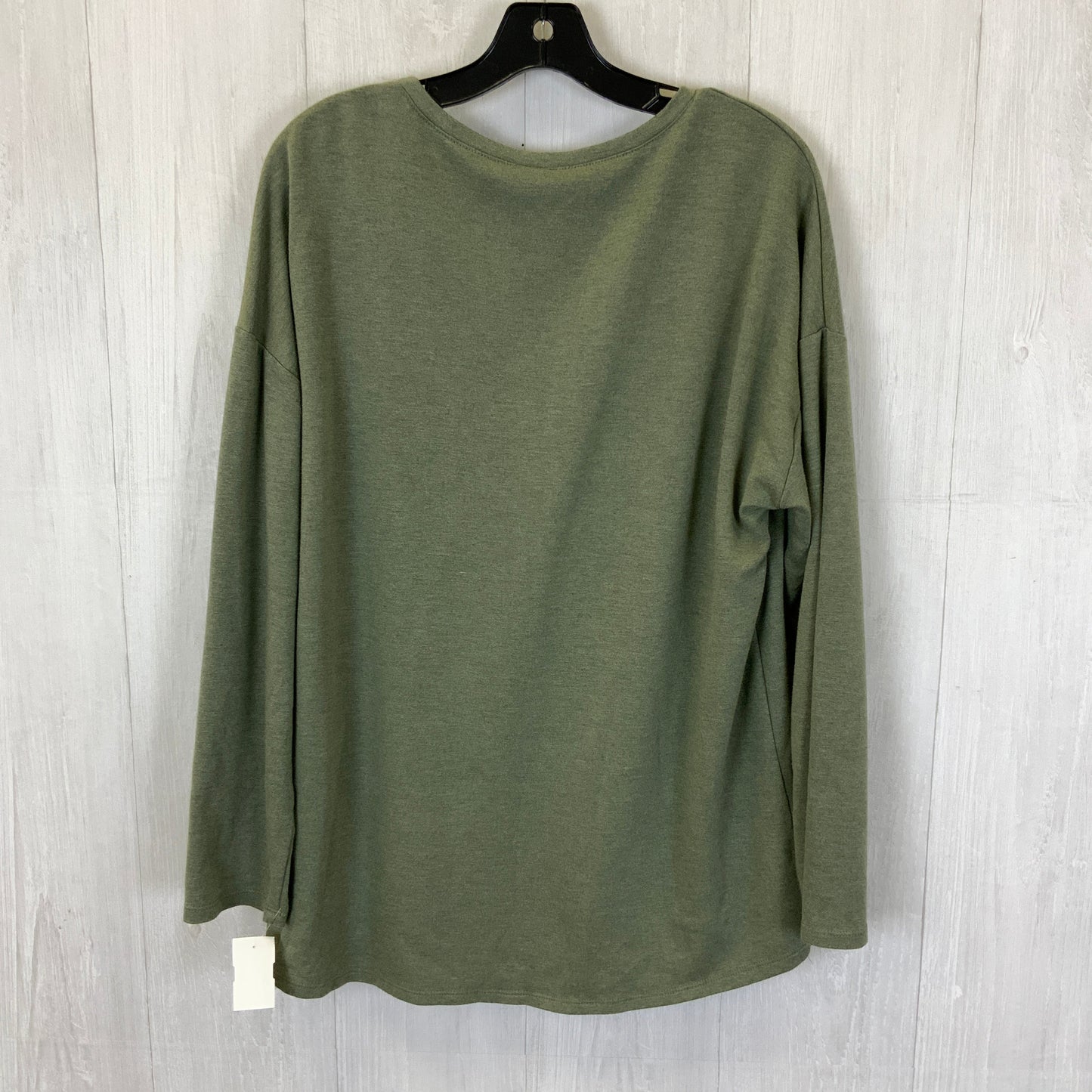 Top Long Sleeve Basic By Cato In Green, Size: L