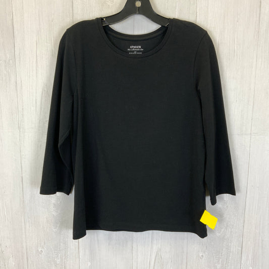 Top 3/4 Sleeve Basic By Chicos In Black, Size: M