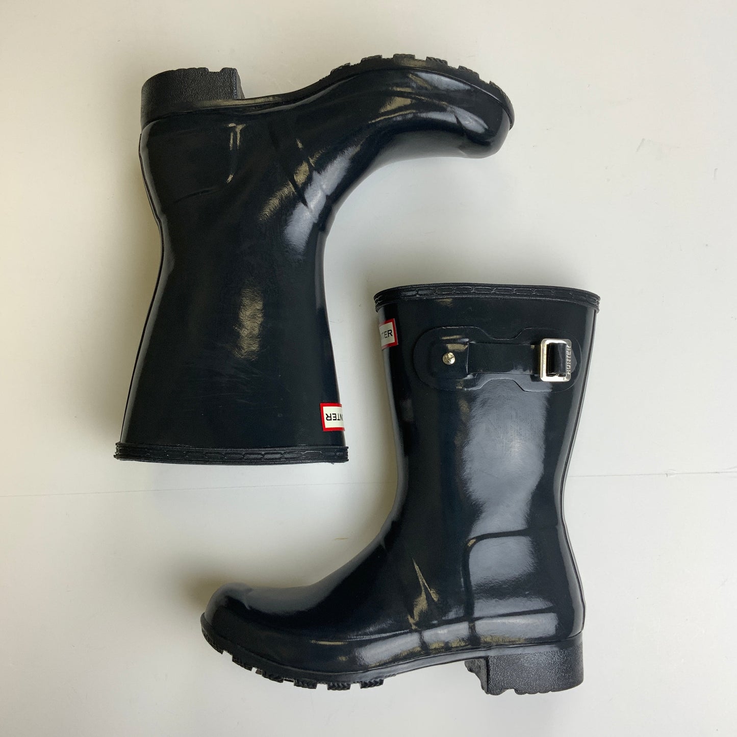 Boots Rain By Hunter In Navy, Size: 7