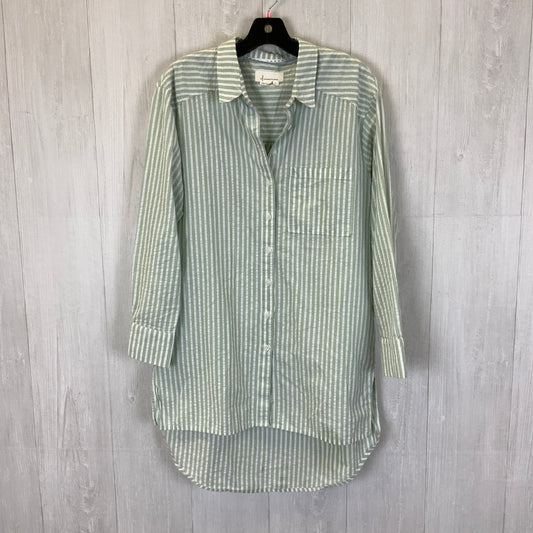 Blouse Long Sleeve By Anthropologie In Striped Pattern, Size: S