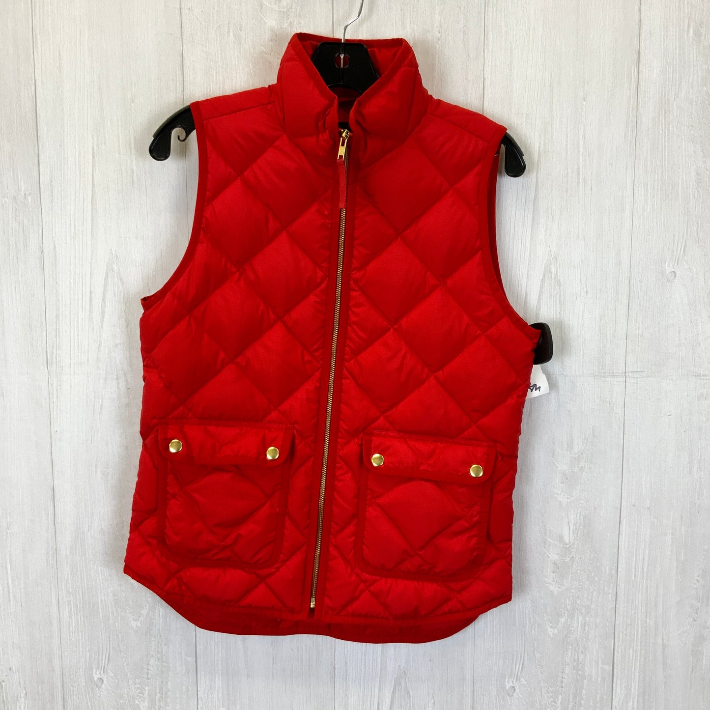 Vest Puffer & Quilted By J. Crew In Red, Size: Xs