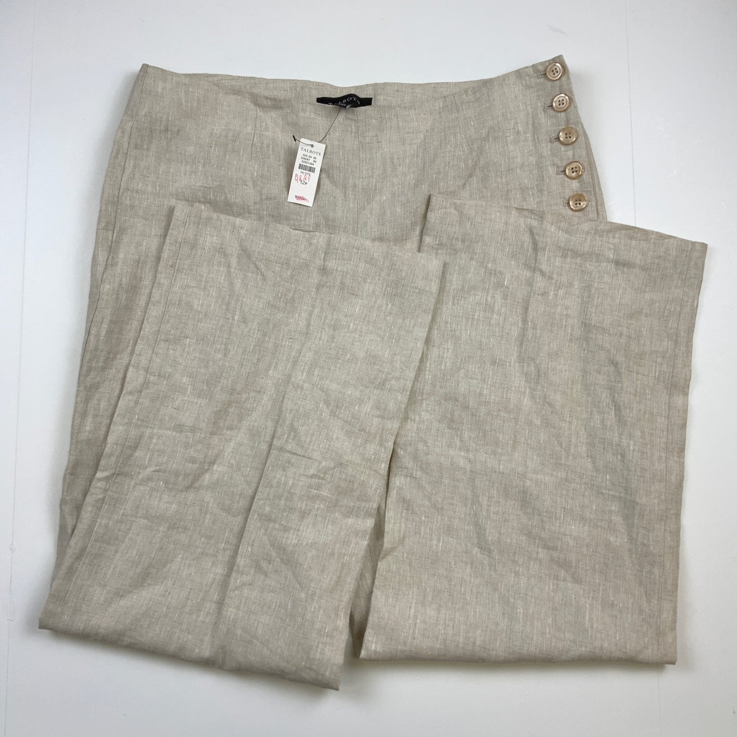 Pants Linen By Talbots In Tan, Size: 12p