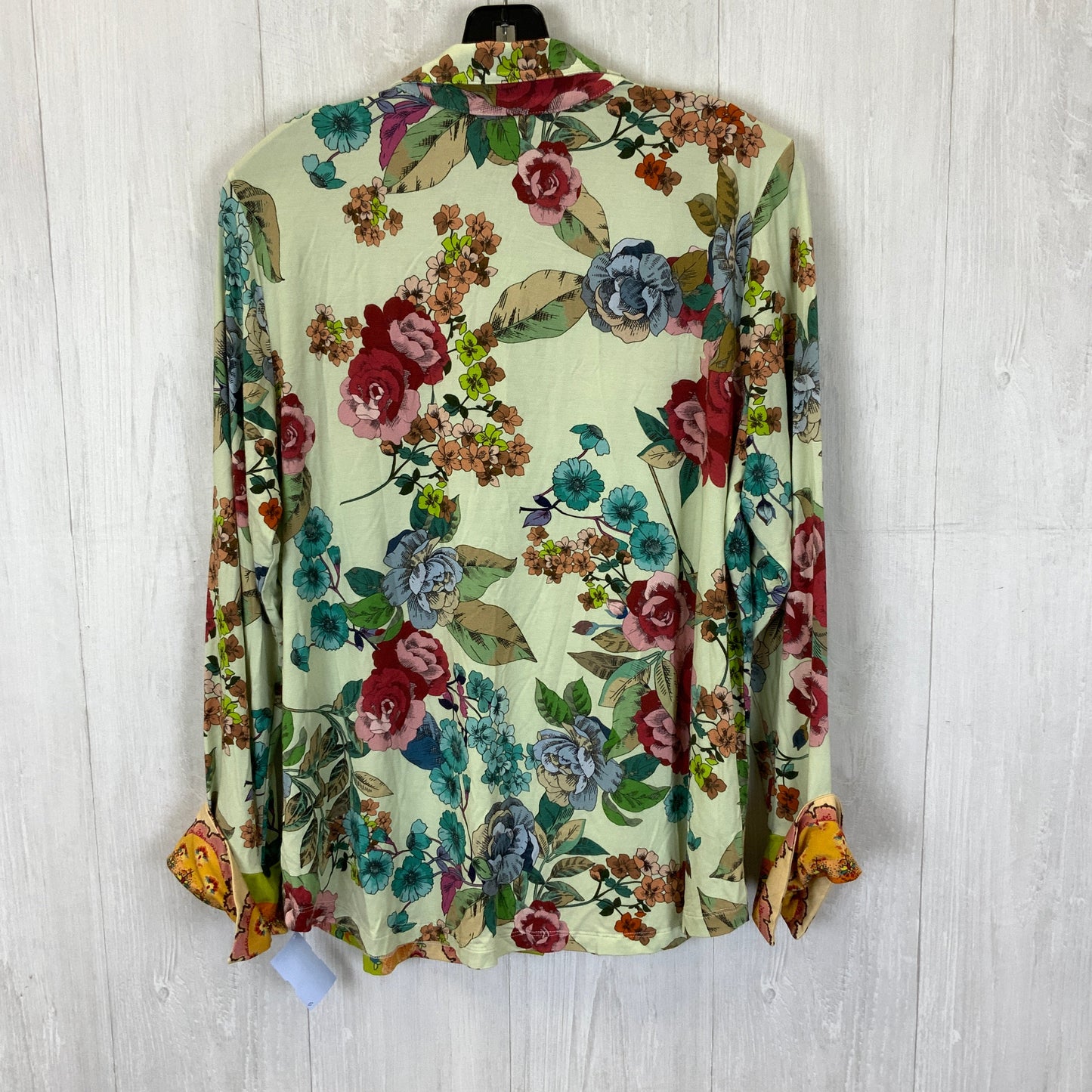 Top Long Sleeve By Johnny Was In Floral Print, Size: L