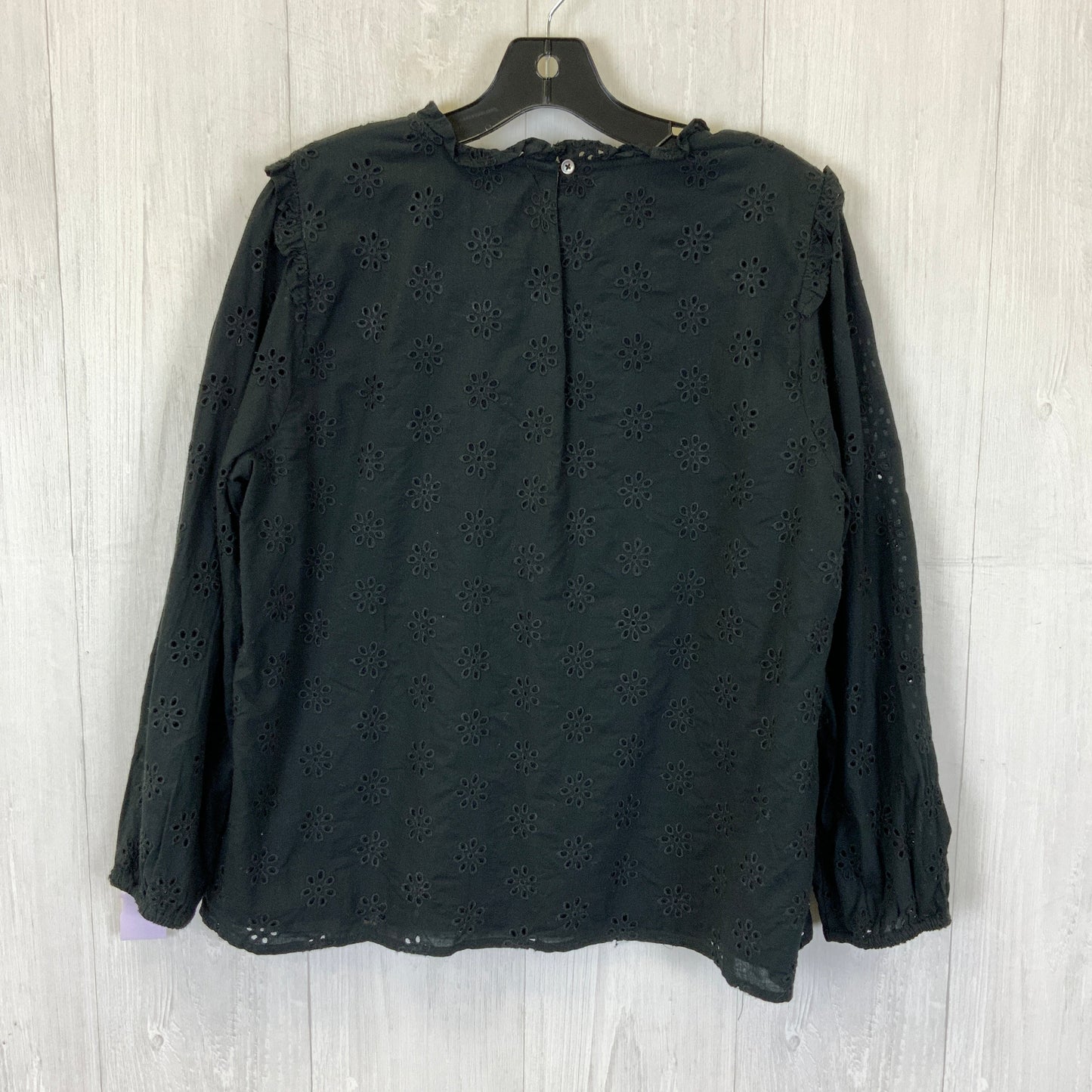 Top Long Sleeve By J. Crew In Black, Size: M