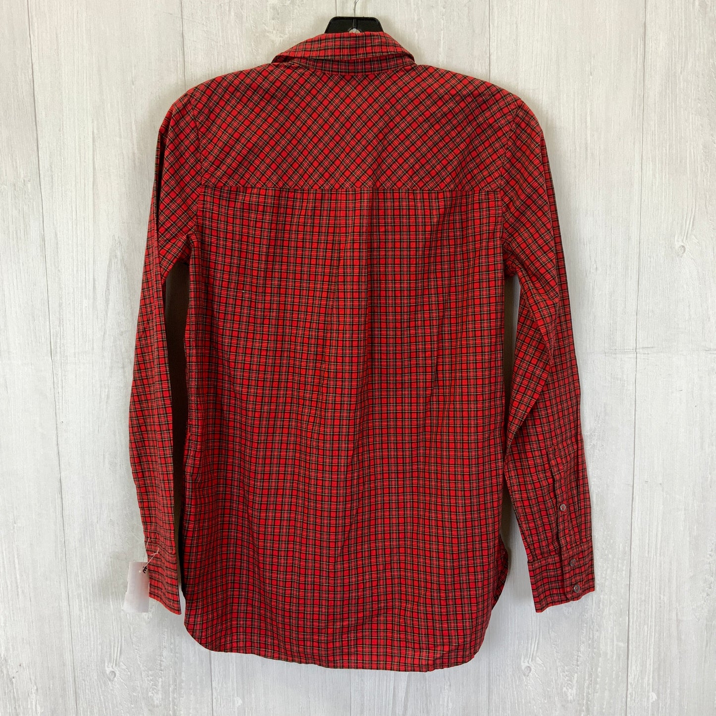 Top Long Sleeve By J. Crew In Black & Red, Size: Xxs