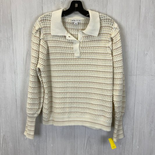 Sweater By Ava & Viv In Cream, Size: 1x