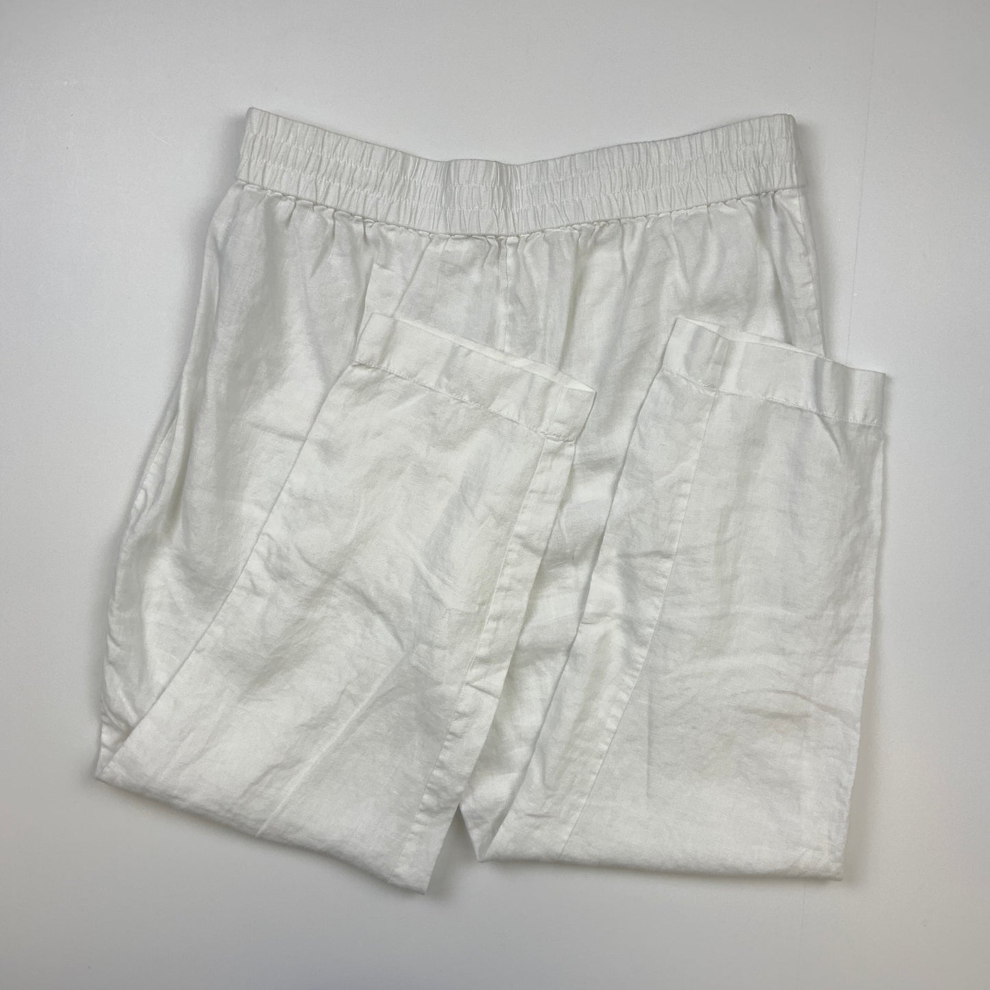 White Pants Linen Eileen Fisher, Size S