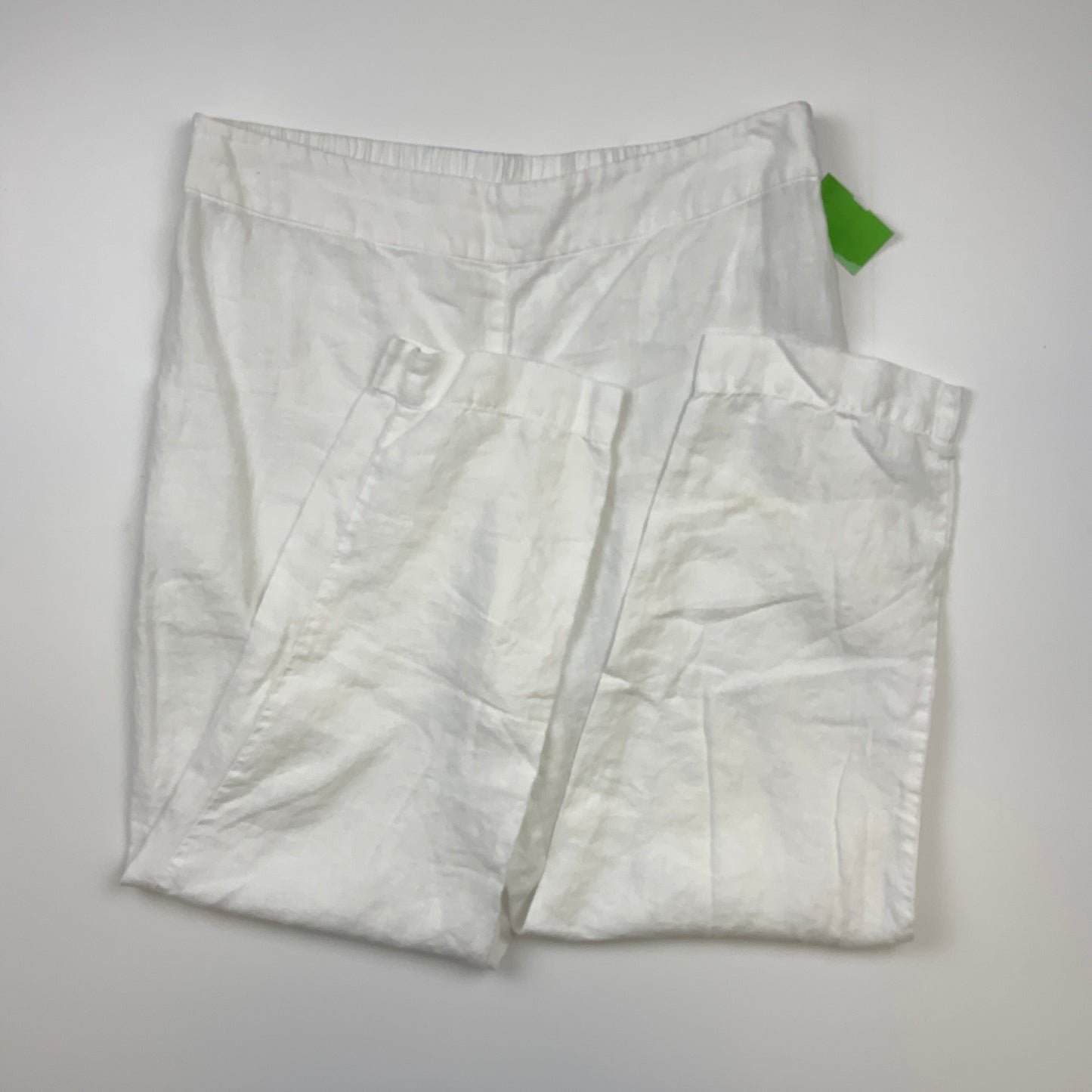 White Pants Linen Eileen Fisher, Size S