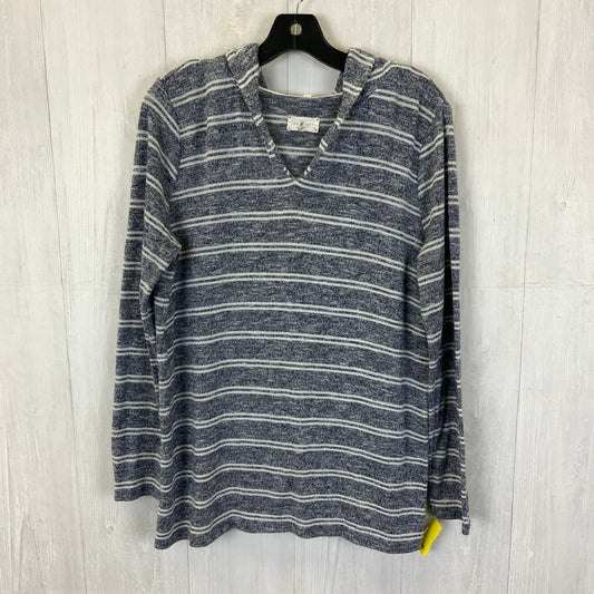 Sweatshirt Hoodie By Lou And Grey In Blue & White, Size: M