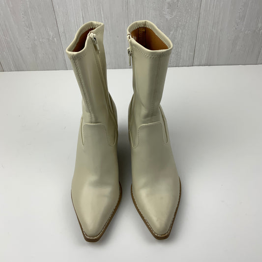 Boots Mid-calf Heels By Universal Thread In Cream & Tan, Size: 6