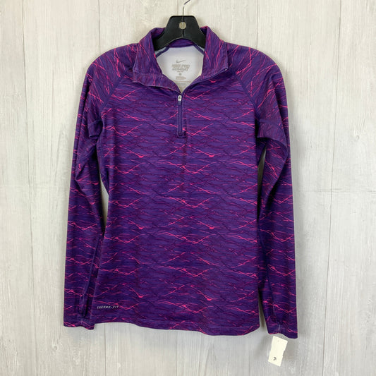 Athletic Sweatshirt Collar By Nike In Pink & Purple, Size: S