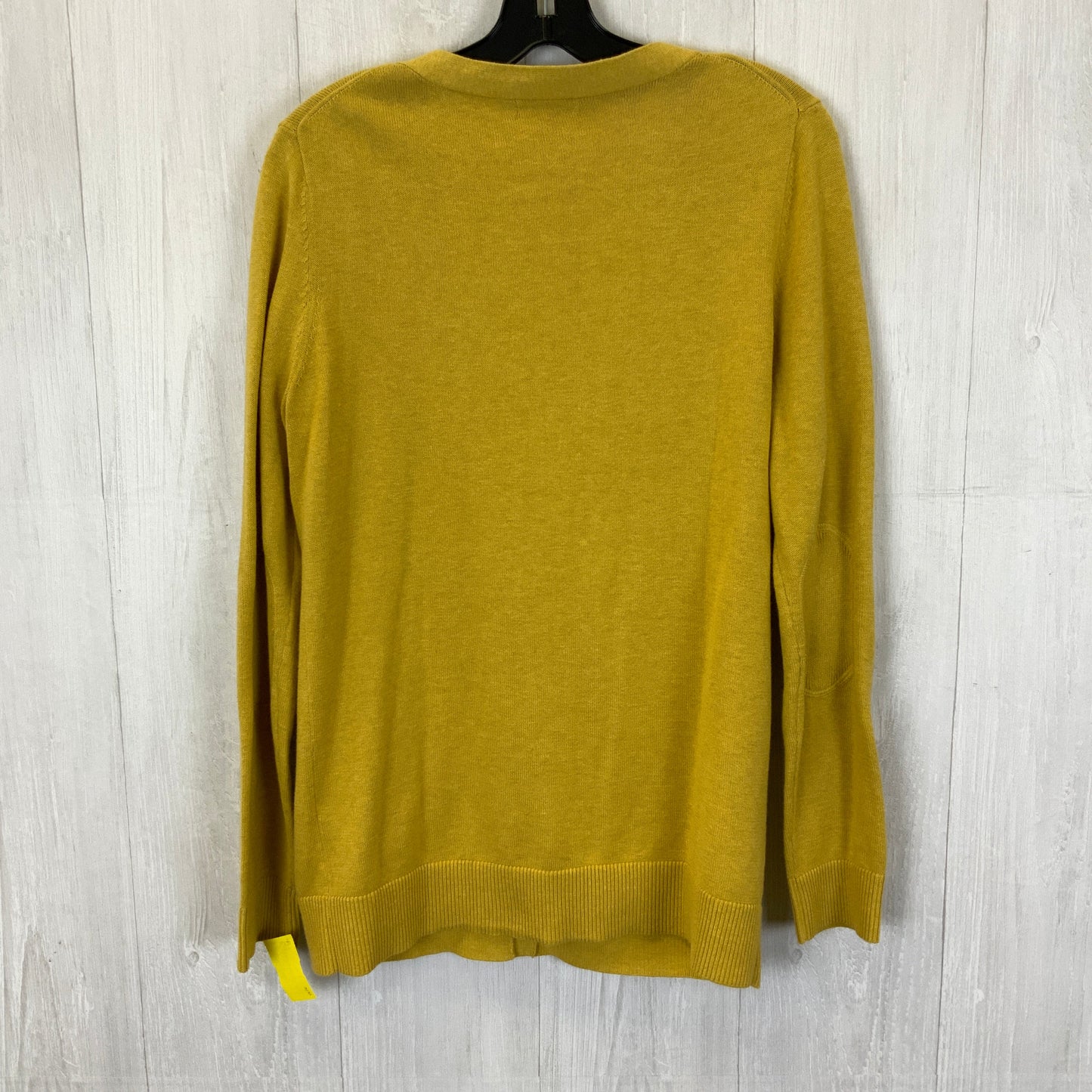 Sweater Cardigan By Gap In Yellow, Size: L