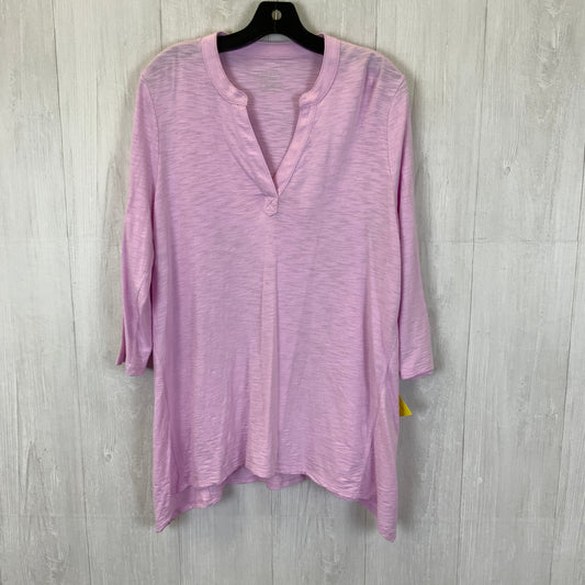 Top Long Sleeve By Chicos In Pink, Size: L