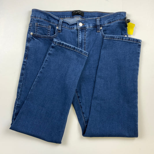 Jeans Straight By Banana Republic In Blue Denim, Size: 14