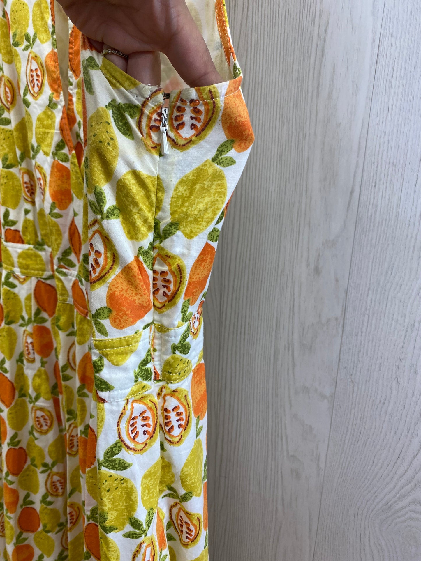 Orange & Yellow Dress Casual Maxi Eshakti, Size 2x